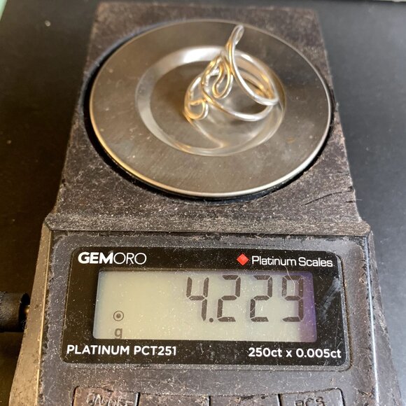 VTG Sterling Silver 925 Freeform Design Abstract Band 4.25mm Ring Size 6.25 - Picture 11 of 11